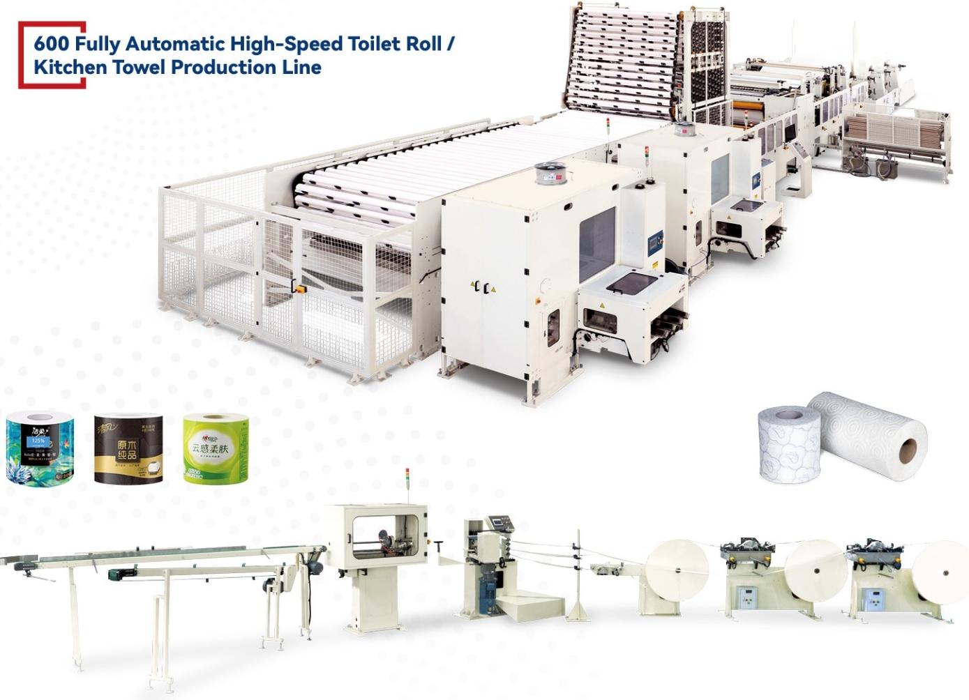 ZQ-H600 catalogue production line and finished rolls